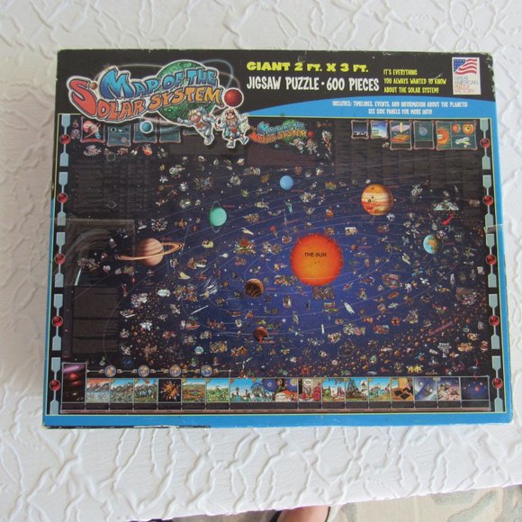 Map Of Solar System Puzzle 600pc Homeschool 2ft x 3ft Giant - Picture 1 of 11